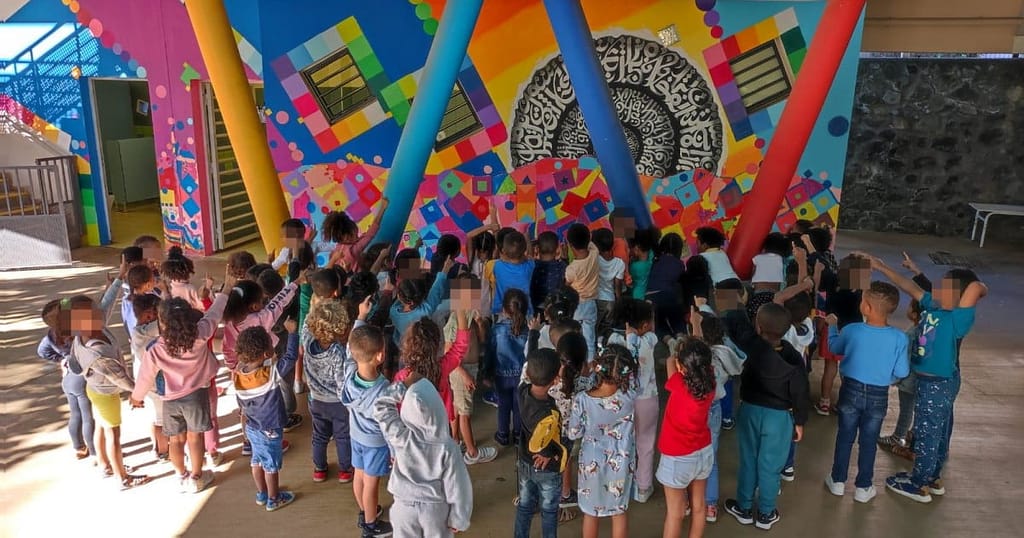 les élèves de l'école Ann Mary Gaudin de Lagrange inaugure leur